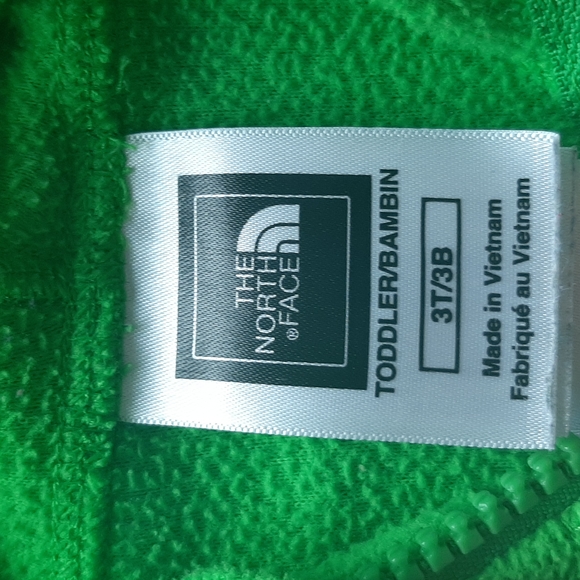 Green North Face Toodler Fleece - Picture 3 of 5
